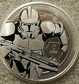 Clone Trooper Star Wars 1 Oz.  Silver Coin 2 Dollar Niue Darth Vader Henchman