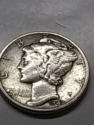 1942/1 Philadelphia Silver Mercury 10c (cent) Dime. 8