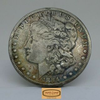 1884 - Cc Morgan Silver Dollar,  Toned,  Hard To Find - B16458