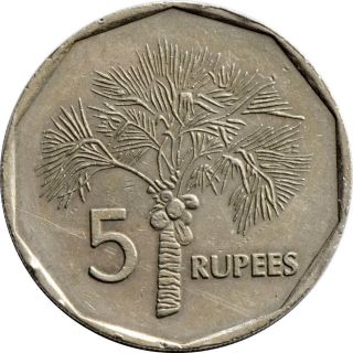 Seychelles 6 Piece Coin Set,  0.  01 To 5 Rupees