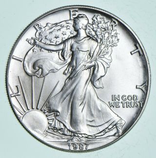 Better Date 1987 American Silver Eagle 1 Troy Oz.  999 Fine Silver 145