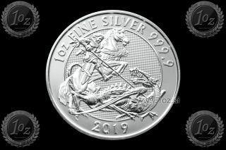Uk / Great Britain / Britannia 2 Pounds 2019 (valiant) 1oz Silver Coin Unc