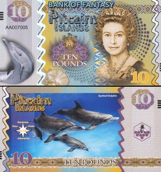 Pitcairn Islands 10 Pounds 2018 Unc Queen Elizabeth Ii