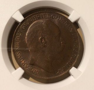 1909 Great Britain One Penny Ngc Ms 63 Bn - Bronze