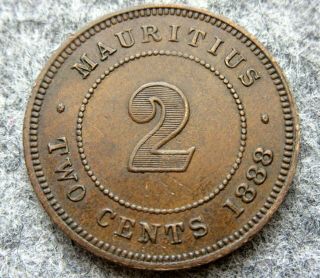 Mauritius Queen Victoria 1888 2 Cents,