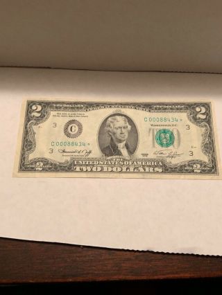 1976 Star Note 2 Dollar Bill C00088434star