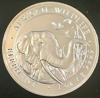 2016 1 Oz Somalia.  999 Silver Elephant Coin (bu) -