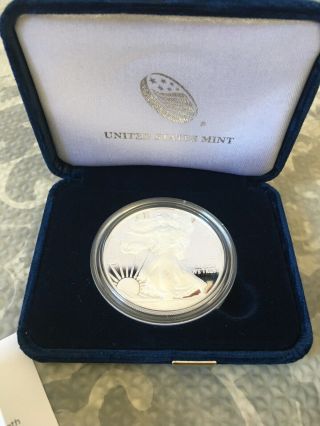 2019 American Silver Eagle 1 Oz.  999 Silver Coin - Antique Finish W/ Capsule