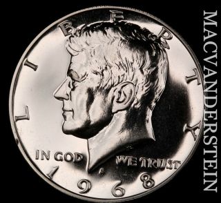 1968 - S Kennedy Half Dollar - Lustrous Silver Gem Proof I4995