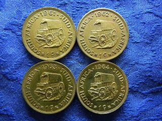 South Africa 1 Cent 1961 - 1963,  1964 Au,  Km57