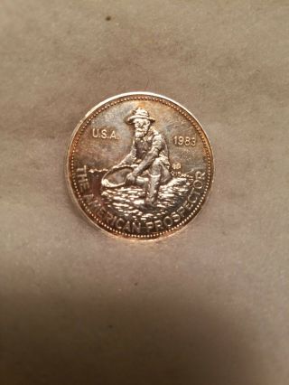 1983 Key Date Engelhard The American Prospector 1 Troy Oz Fine Silver Coin 999