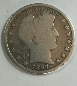 1897 - P Barber Silver Half Dollar