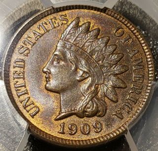 ☆1909 Indian Head Penny Cent,  Pcgs Ms 64 Bn☆