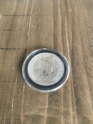 1998 Great Britain Britannia 2 Pounds 1 Oz Fine Silver Coin Uncirculated