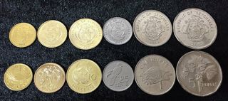 Seychelle Set 6 Coins 1 5 10 25 Cents 1 5 Rupees 2004 - 2012 Unc