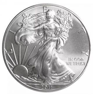 2011 Us $1 American Silver Eagle 1 Oz Silver Coin Direct From Tube