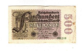 Xxx - Rare 500 Million Mark Weimar Inflation Banknote 1923 Ok Con