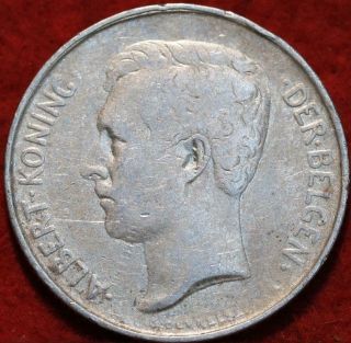 1911 Belgium 2 Francs Silver Foreign Coin