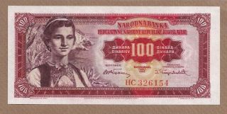 Yugoslavia: 100 Dinara Banknote,  (unc),  P - 69,  01.  05.  1955,