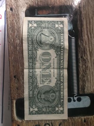 VERY LOW SERIAL NUMBER 2009 $1 Dollar Bill Number E 00001705 2