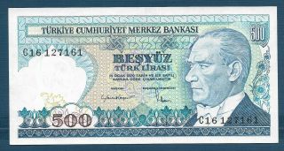 Turkey 500 Lira,  1980s,  Unc
