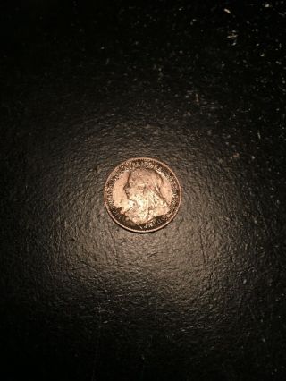 1898 Uk Great Britain United Kingdom Queen Victoria 3 Pence Silver Coin