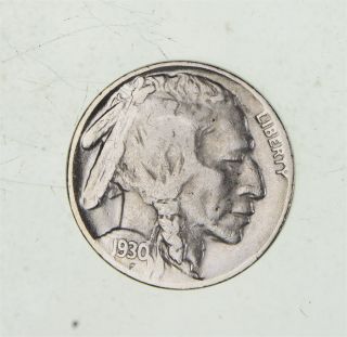 Full Horn - - Tough - 1930 - S Buffalo Nickel - Sharp Coin 465