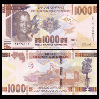Guinea 1000 Francs,  2017,  P -,  Unc