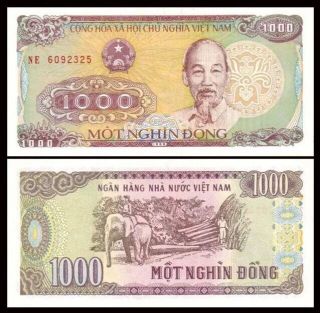 Vietnam 1000 Dong,  1988,  P - 106,  Unc World Currency,  Ho Chi Minh