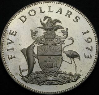 Bahamas 5 Dollars 1973 Proof - Silver - Elizabeth Ii - 218 ¤