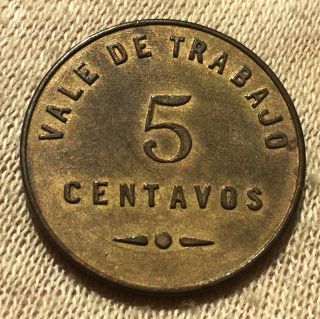 El Salvador 5 Centavos Token Edo.  Lopez Y Lopez Santa - Ana C.  A.  -