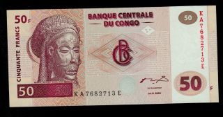 Congo Democratic Republic 50 Francs 2000 Pick 91a Unc.