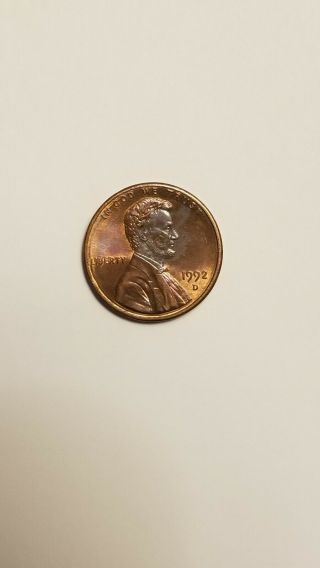 1992 D Lincoln Cent Penny Close Am Error
