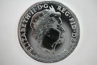 2014 Britannia - 2 Pounds Uk Great Britain 1 Oz Silver.  999 Fine - Horse Privy