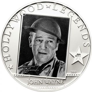 Cook Islands 2010 5$ Hollywood Legends I John Wayne 25g Silver Proof Coin
