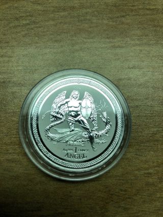 2016 Isle Of Man Reverse Proof Angel 1 Oz Silver Coin