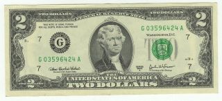 United States 2 Dollars 2003 Banknote P516b – Xf – Bicentennial
