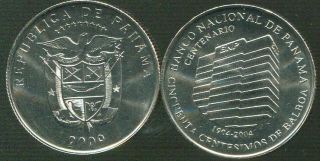 Panama 1/2 0.  5 Balboa Banco Nacional 2009 Km 139 Coin Unc