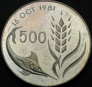 Cyprus 500 Mils 1981 Proof - Silver - Fao - 3513 ¤