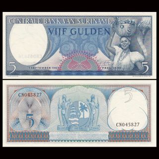 Suriname 5 Gulden,  1963,  P - 120,  Unc
