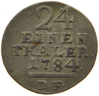 German States 1/24 Taler 1784 Hessen Kassel T57 589