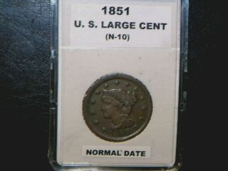 1851 (n - 10) U.  S.  Large Cent