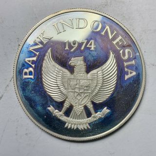 Indonesia 5000 Rupiah 1974 Silver Proof Orangutan