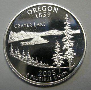 2005 - S Oregon Gem Dcam Silver Proof State Quarter Stunning Coin