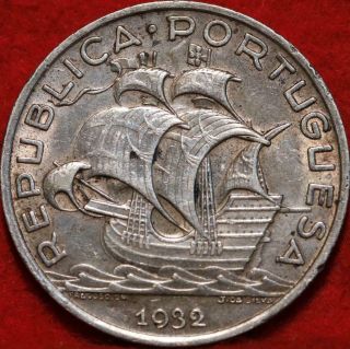 1932 Portugal 10 Escudos Silver Foreign Coin