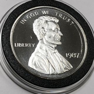 1987 Abraham Lincoln Penny Collectible Coin 1 Troy Oz.  999 Fine Silver Round 999 7