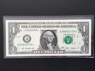 Wow Star Note 2009 $1 Dollar Bill (boston  A ),  Uncirculated
