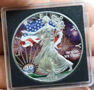 2015 Colorized American Silver Eagle $1 Dollar 30th Anniversary 1oz Silver Coin