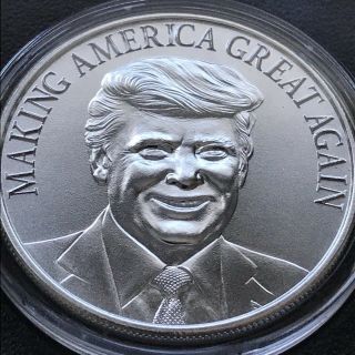 Donald J.  Trump Series Making America Great Again 1 Oz.  999 Fine Silver Medal Bu