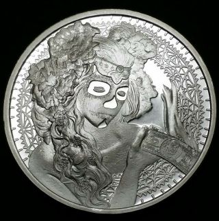 La Muerte Del Dolar Series 1 Oz.  999 Silver Coin Silver Shield Mini Mintage $1